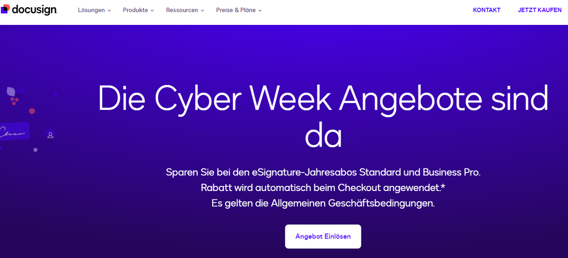 Vertraege online abschliessen DocuSign