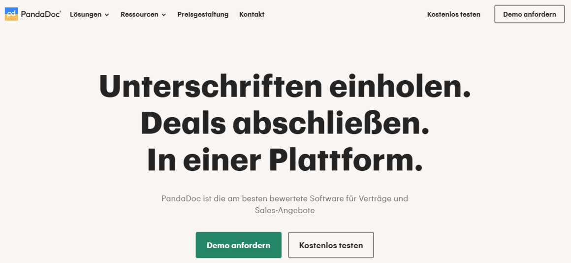 Verträge online abschließen PandaDoc